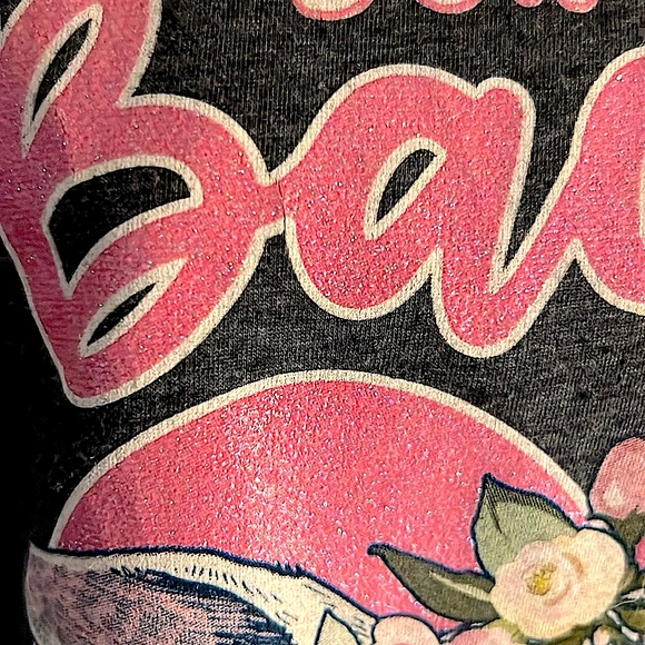 🐖🥓 FARM FED CLOTHING 🐓 EMBELLISHED CHARCOAL GRAY PIG HUMOROUS TSHIRT Women’s 2X - Picture 4 of 6